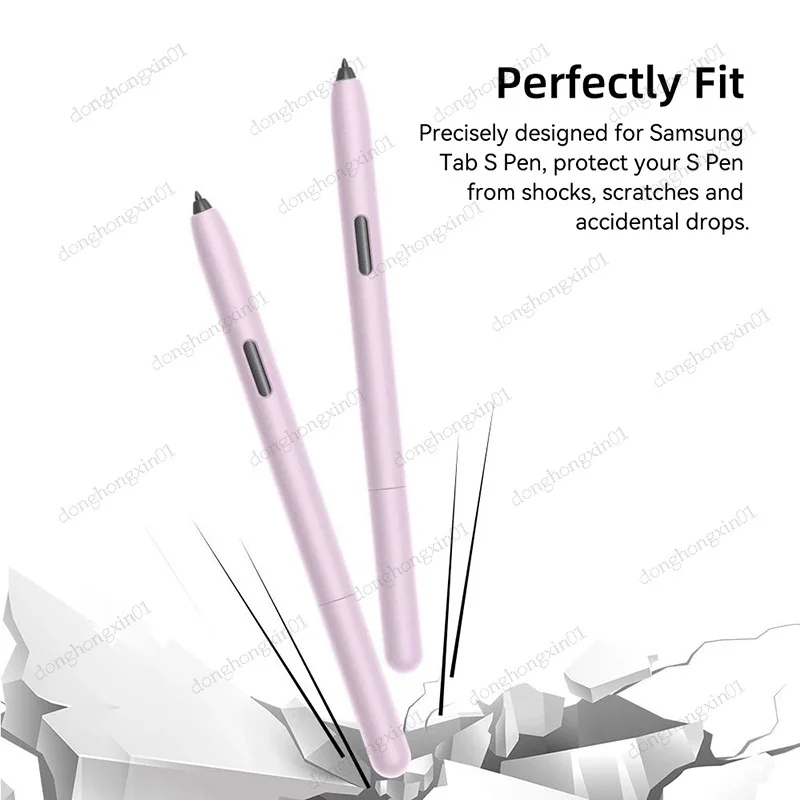 For Samsung Tab S9 FE 10.9 S9 FE Plus S7 FE S8 S8 Plus S9 Ultra S6 Lite Pencil Silicone Cover Stylus Touch Pen Cover Sleeve Case