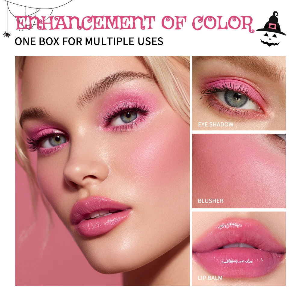 ครีมเปลี่ยนสีตามค่า pH สีดำมหัศจรรย์ บลัชออนติดทนนาน ใช้ได้ทั้งแก้มและริมฝีปาก สีชมพูธรรมชาติ ชุ่มชื้น ติดทนนาน เครื่องสำอาง