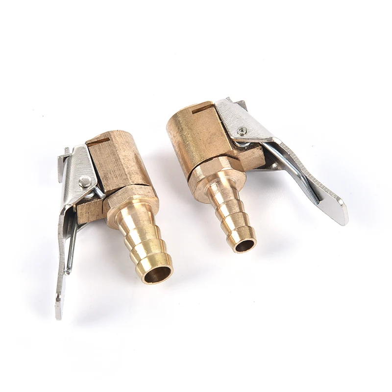 Adattatore per auto con bloccaggio per clip per pneumatici con connettore per valvola di gonfiaggio per pneumatici per auto in ottone