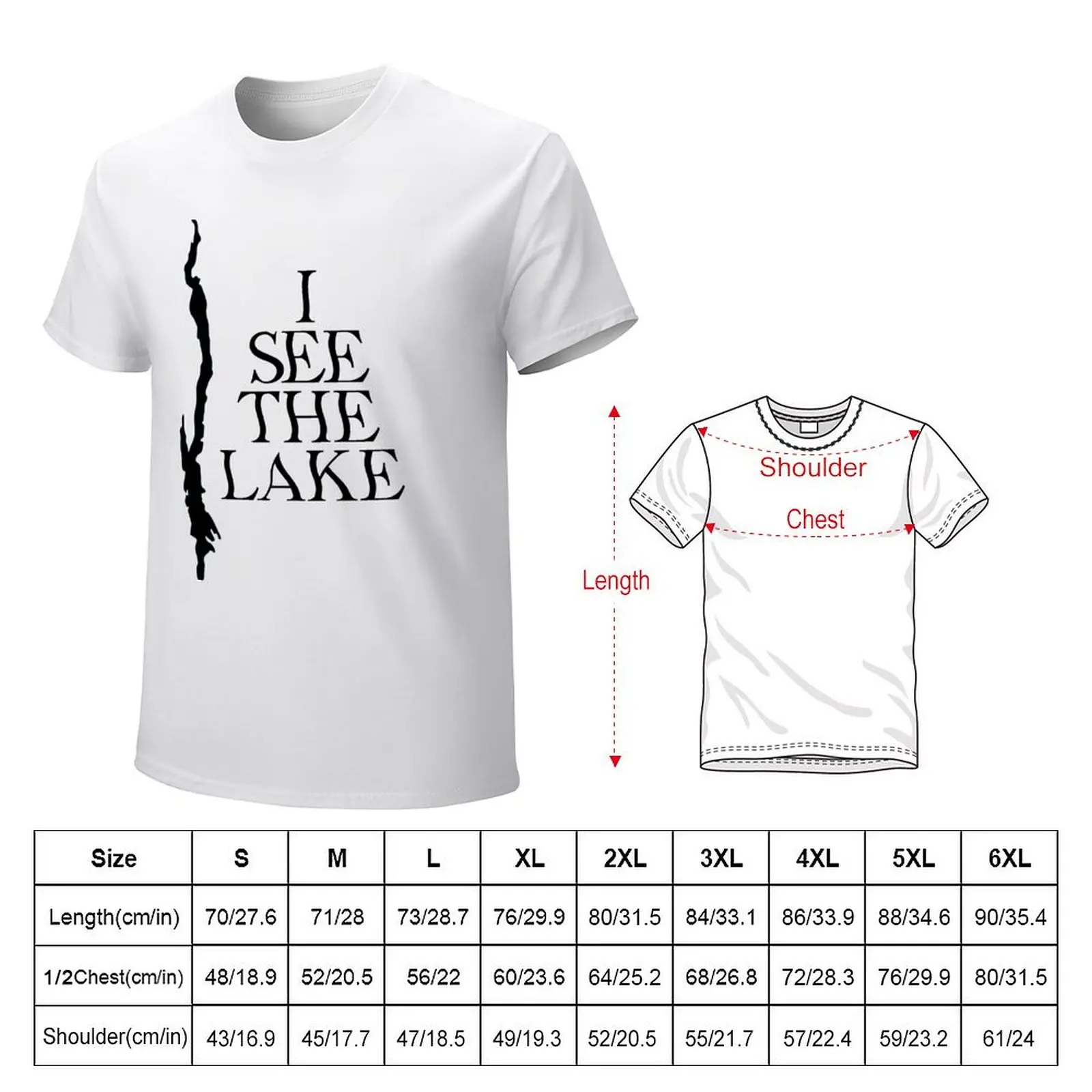 I see the Lake (Lake George - Black) T-shirt quick drying new edition mens graphic t-shirts big and tall