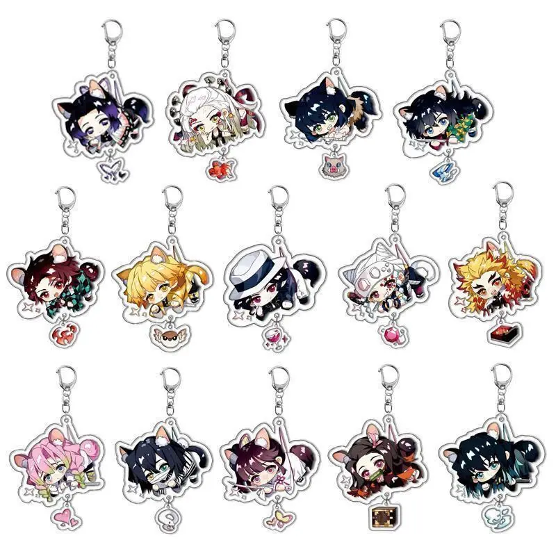 Akame ga Kill! Plastic keychain pendant around the names: Ichirou, Kanjirou, Eiji, Nabegoro, Miyuki