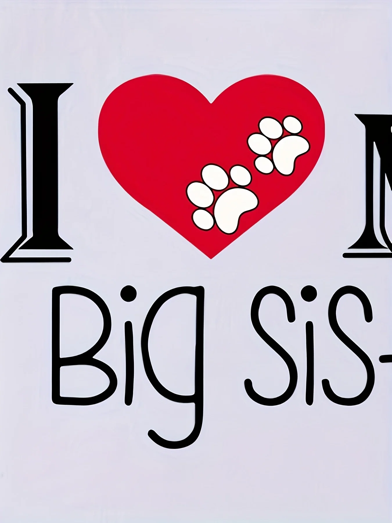 I Love My Big Sister Letter Dog Paw Print Baby Romper Newborn Crawling Suit Jumpsuit Soft and Comfortable Pregnancy Gift Outdoor view 4