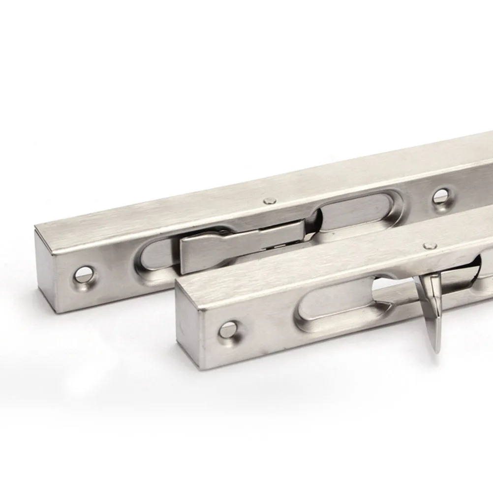 

Stainless Steel 300Mm Extended Door Latch Invisible Bolt For Double Doors Heavy Duty Security Lock Square Catch Furniture Repair