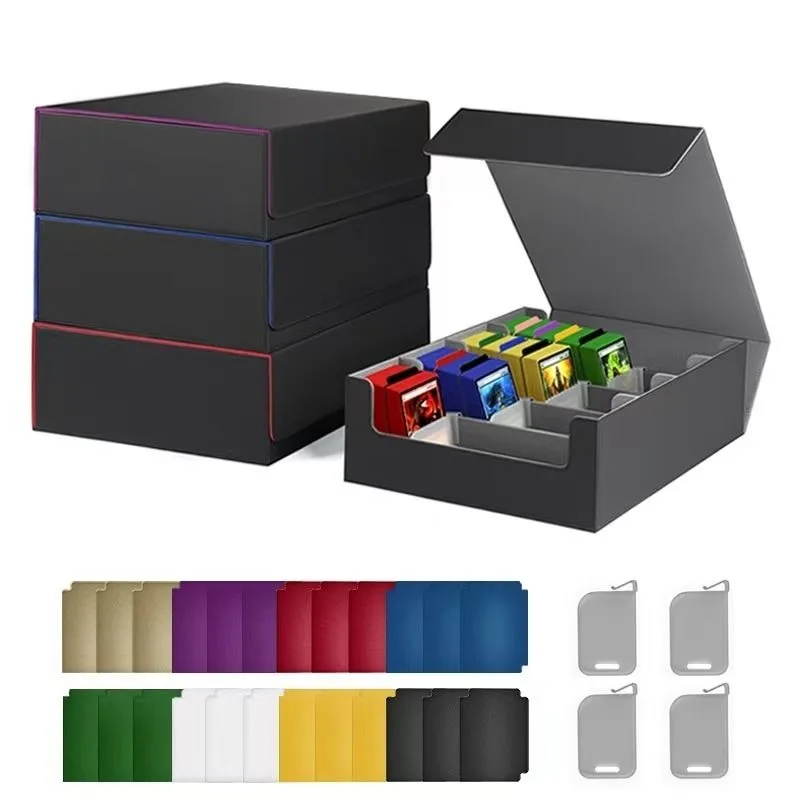 

Large Capacity Four Rows Card Deck Box Practical Cards Organizer Multipurpose Collectible Can Holds 3000 Cards Storage Storage