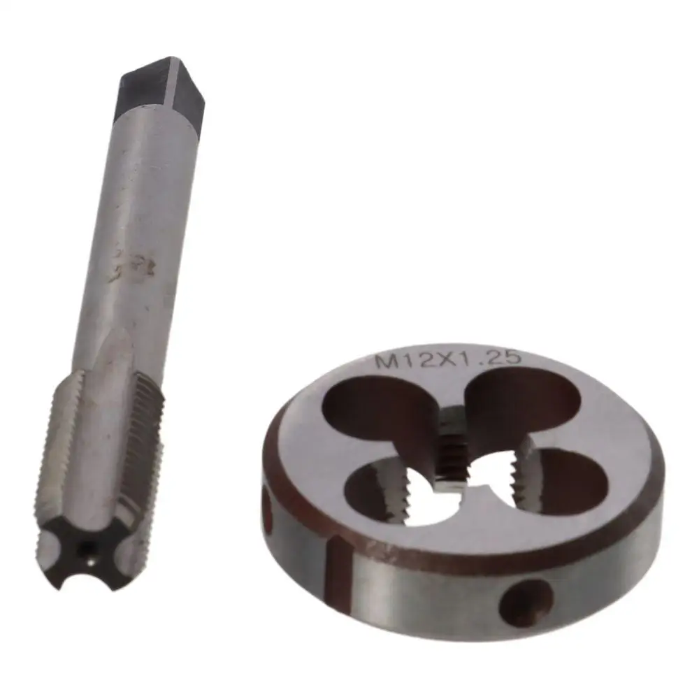 

Метрический метчик и набор матриц M12 x 1,25 мм, метчик для машинной резьбы с круглой резьбой, набор метчиков и штампов, гайка, болт, ремонт резьбы