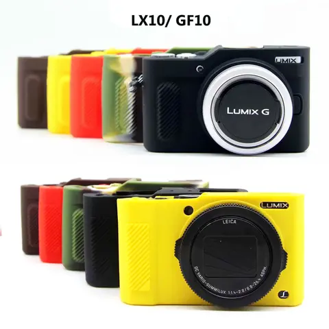 파나소닉 Lumix LX10 LX15 GF10 용 소프트 실리콘 케이스 커버, 카메라 바디 스킨 아머 고무 다채로운 보호 케이스