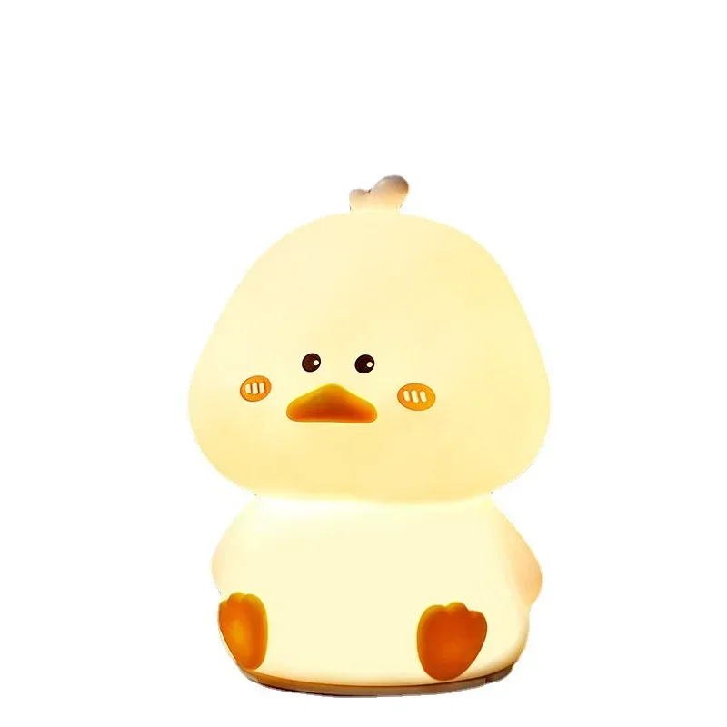 Fun Creative Cute Duck Silicone LED Night Light USB Charging Remote Control Color Companion Who Shoots The Light