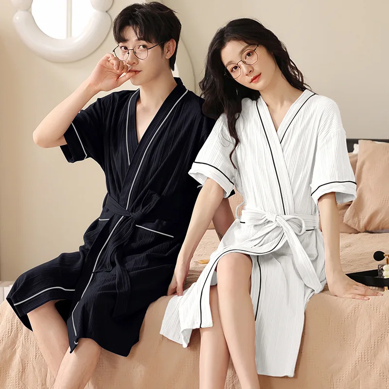 

Pure Cotton Batobe Couples Matching Qui Dry Bath Towel Spwear Women's Sle Home Comfortable Soft Fabric Robe for Bath