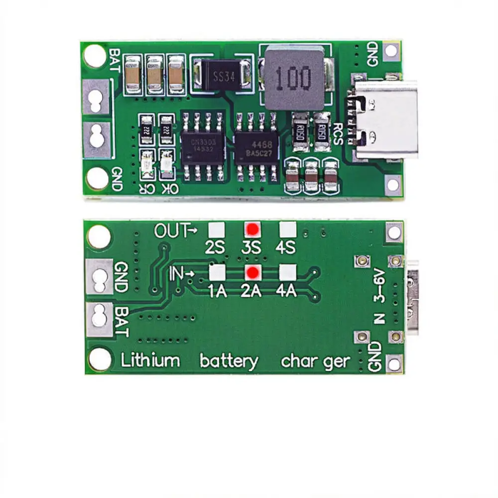 For For Yuanlitai 2S 3S 4S LiPo Charging Board Type C Boost Module Efficient Battery Management System Electronic Hardware