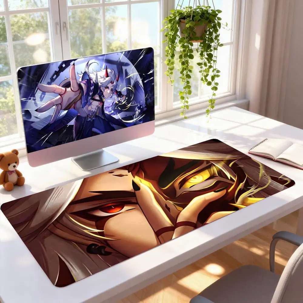 

Коврик для мыши Game GI Arataki Itto, резиновый, для компьютера и ноутбука, официальный игровой, с ярким цветным принтом, эстетичный, модный, роскошный коврик