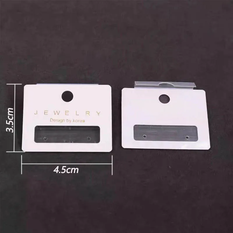 Korean Design Earring Cardboard High-grade Jewelry Packaging Card Hollow PVC Board Can Be Hung DIY Accessories Packaging 20 Pcs