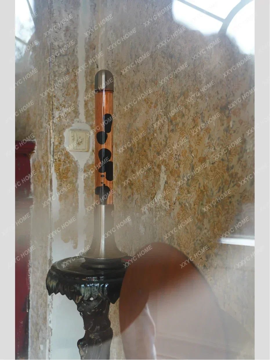 QQFloating Lamp | Black Brown Original Table Floor Lamp Silent Middle Ancient Lava Lamp