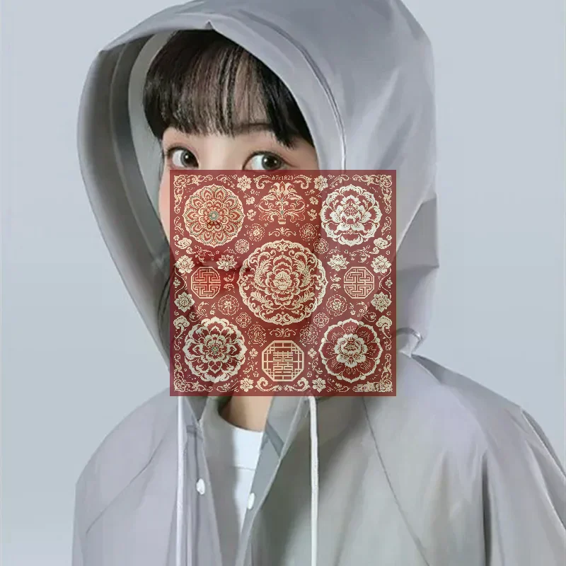 Adult Hooded Poncho One-piece Long Raincoat Reusable Men's And Women's Waterproof Raincoat Outdoor Travel Transparent Raincoat