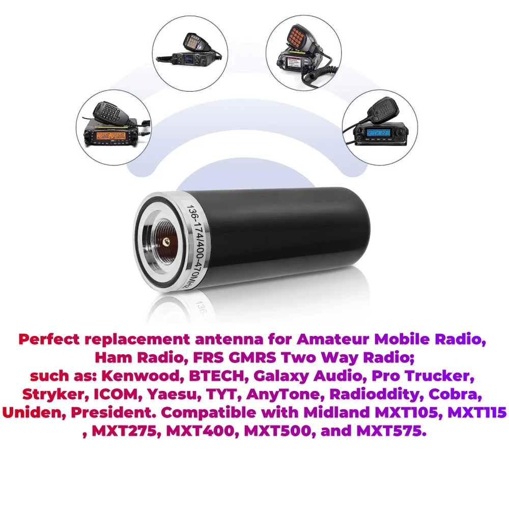 Встроенная в NMO стандартная VHF UHF 144 МГц/435 МГц Мобильная радиоантенна Двухдиапазонная 136-174 МГц 400-470 МГц Автомобильная Любительская радиоантенна