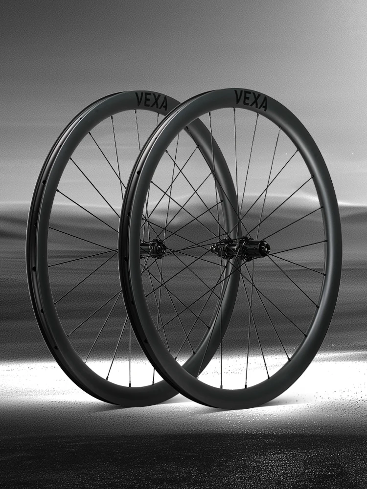 VEXA ROAD AERO 45D Standard 700C Rennrad-Laufradsatz, 45mm Felge, 21mm Innenbreite, Tubeless Ready, Center Lock