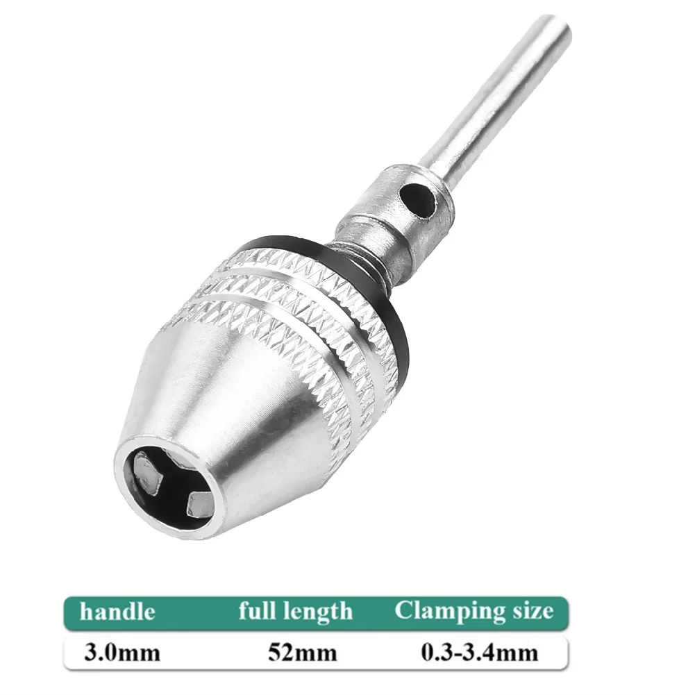 Drill Chuck Adapter Aluminum Alloy 6.35mm Hex Round Shank Quick Change Keyless Drill Bit Chuck Adapter Converter Tool