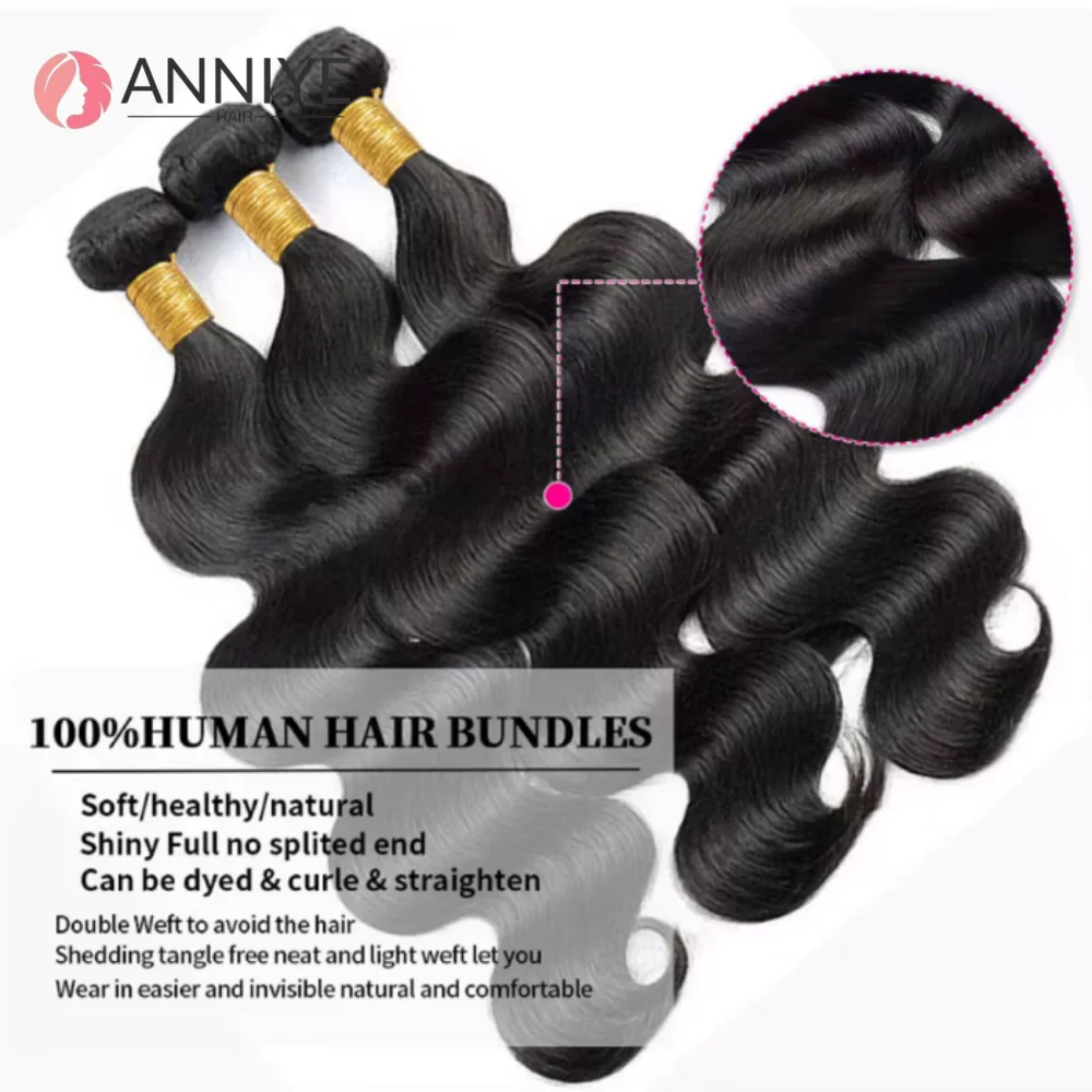 Brasilianische Haarwebart Bundles Lose Körper Welle 26 28 30 "1 3 4 Bundles Reines Remy Menschenhaar Bundles rohes Haar Extensions Tissage
