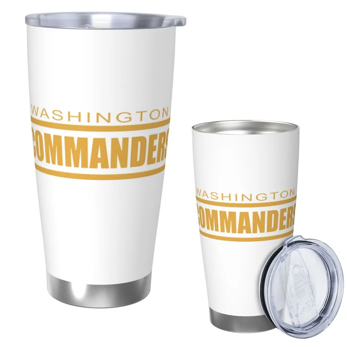 

Washington Commanders Стакан из нержавеющей стали с вакуумной изоляцией, термохолодная бутылка, соломинка с крышкой, 20 унций