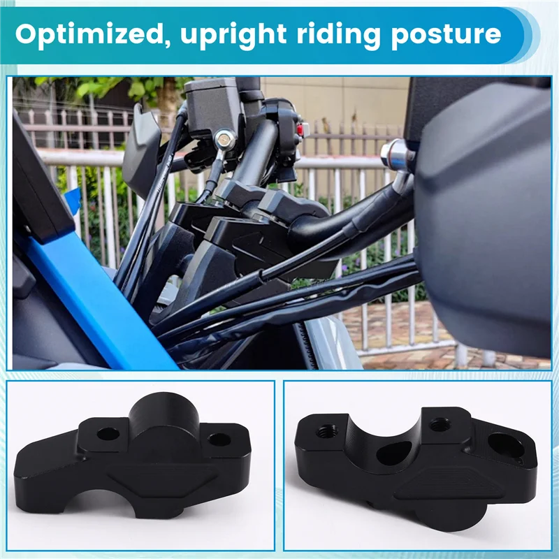 

A02Q-Scooter Accessories Handlebar Riser Clamp Extension Adapter For Zontes 368G 368G Adv 2024-