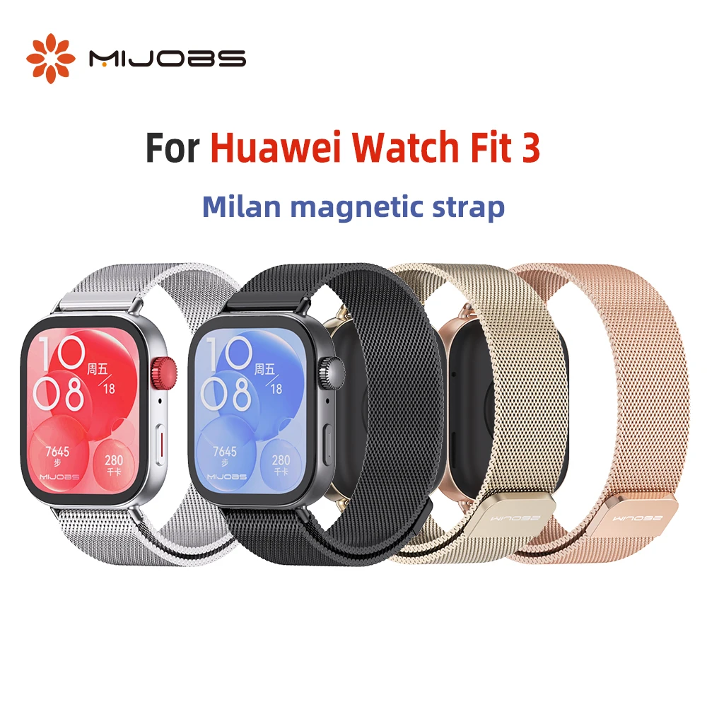 

Ремешок для часов Huawei Fit 3/4/4 Pro, металлический браслет для часов Huawei Fit 3, аксессуары для умных часов Huawei fit 3, ремешок