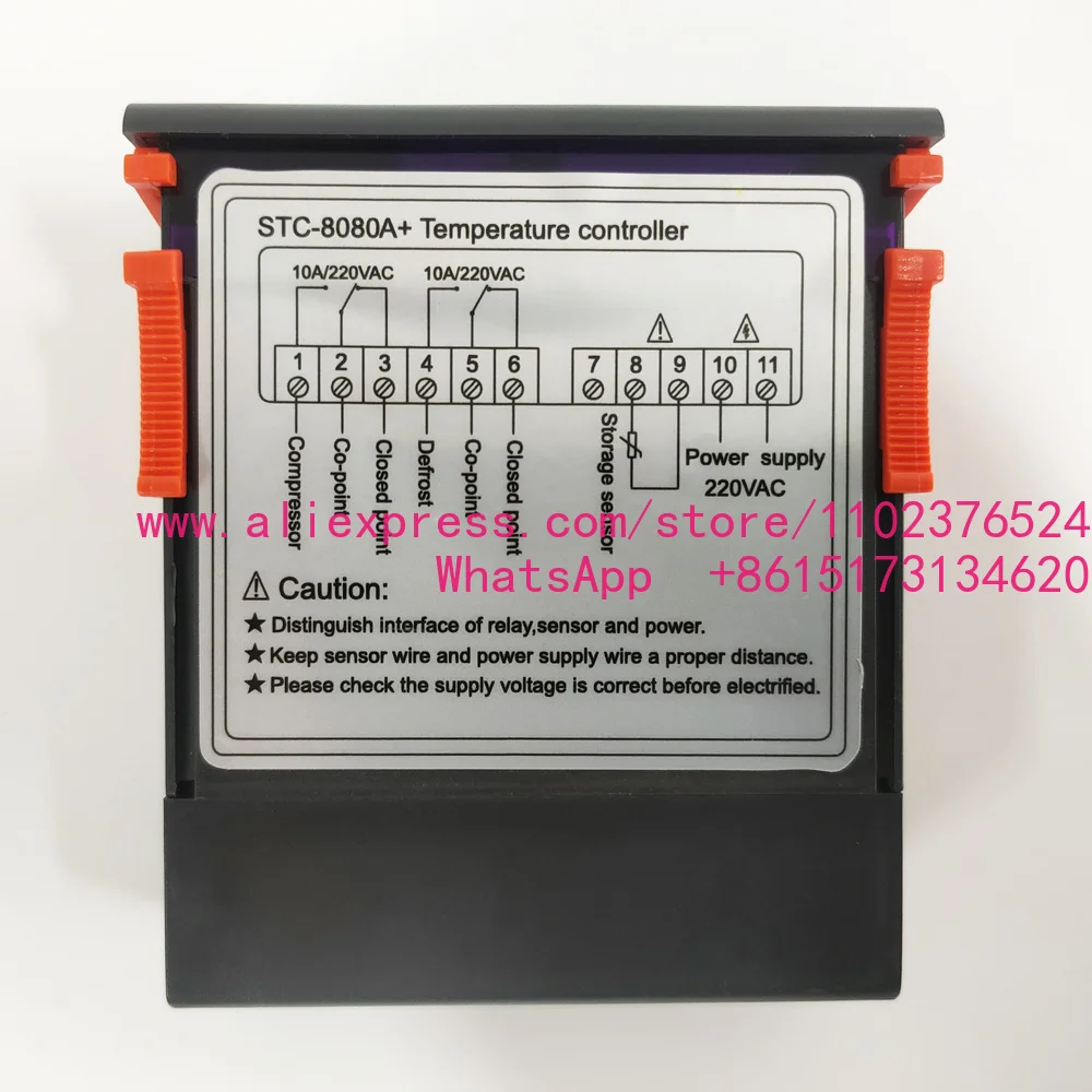 2pcs Single probe refrigeration automatic defrosting refrigerator thermostat STC-8080A + view 3