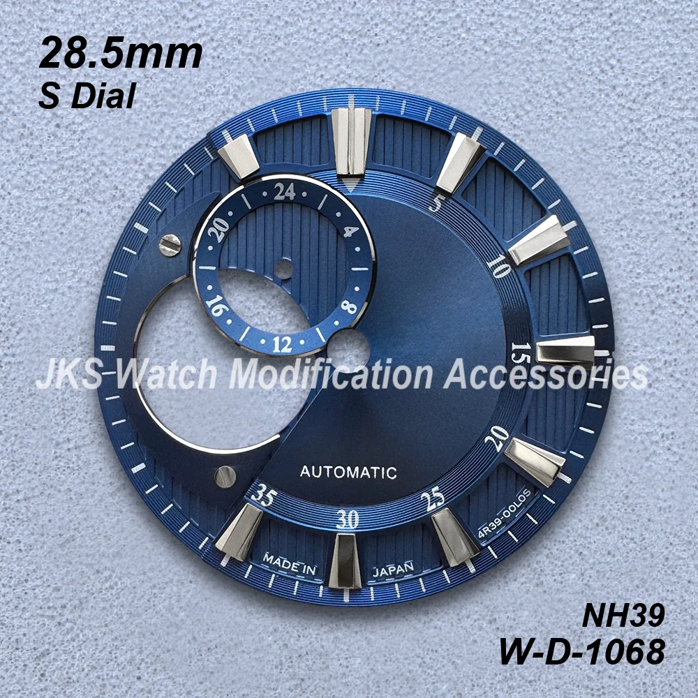 28.5mm High-Quality S Logo New Hollow Out Sunray Dial Fit NH39 Movement Watch Modification Accessories