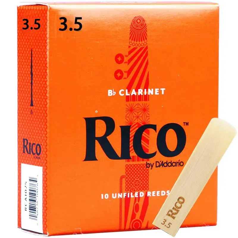 RICO Bb Clarinet Alto Tenor Soprano Sax Orange box Reed;Box of 10,Strength 2.0 2.5 3.0 3.5