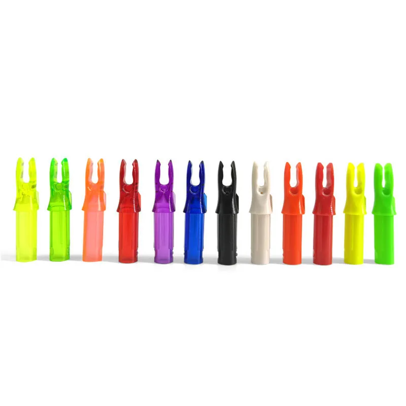 24pcs Archery Colorful Arrow Nocks Fit ID 6.2mm Carbon Fiberglass Arrow Shaft Tail for Outdoor Bow Hunting Shooting Accessories