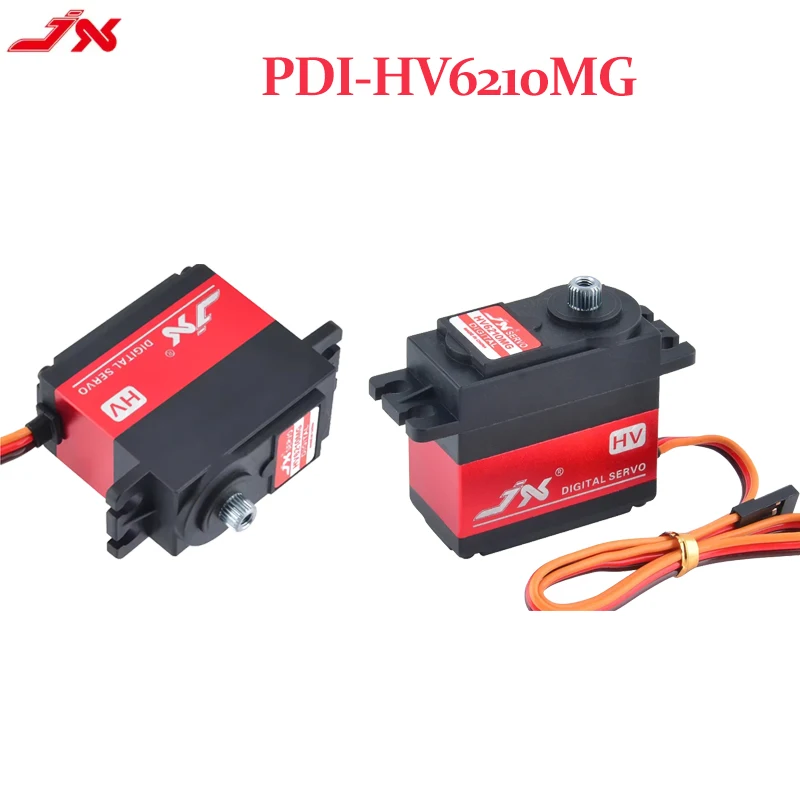 JX Servo PDI-HV6210MG 10kg 7.4V 120 degree Metal gear Brushless Standard RC Serv with servo arm For 1/8 1/5 RC Car