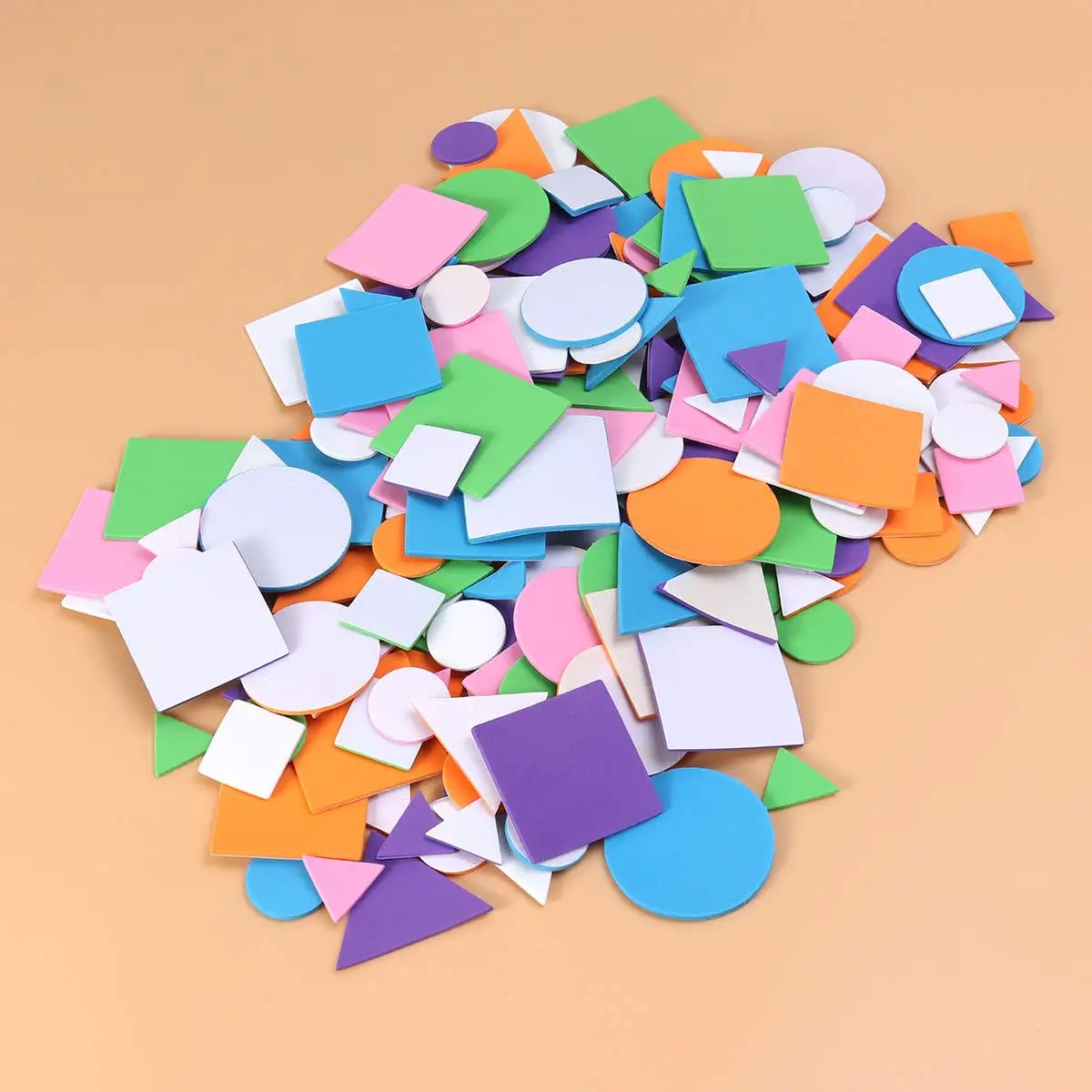 

1250Pcs Eva Geometric Shape Stickers Colorful Self Stick Sponge for Kids Art Crafts Scrapbooking Greeting Cards Home Decor