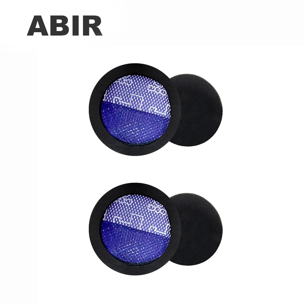 Filters for Cordless Vacuum Cleaner ABIR VC205, Including HEPA Filfers 2pcs, Sponge Filter 2pcs