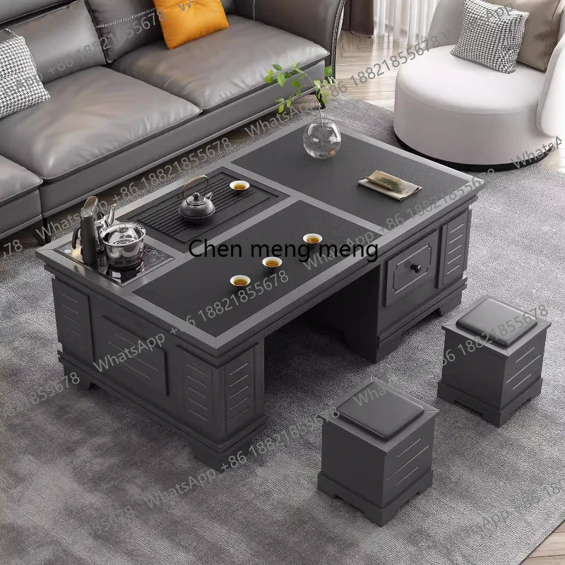 

Modern Apartment Coffee Table Household Black Stool Coffee Table Office Multi Function Mesas De Centro Para Sala Home Furniture