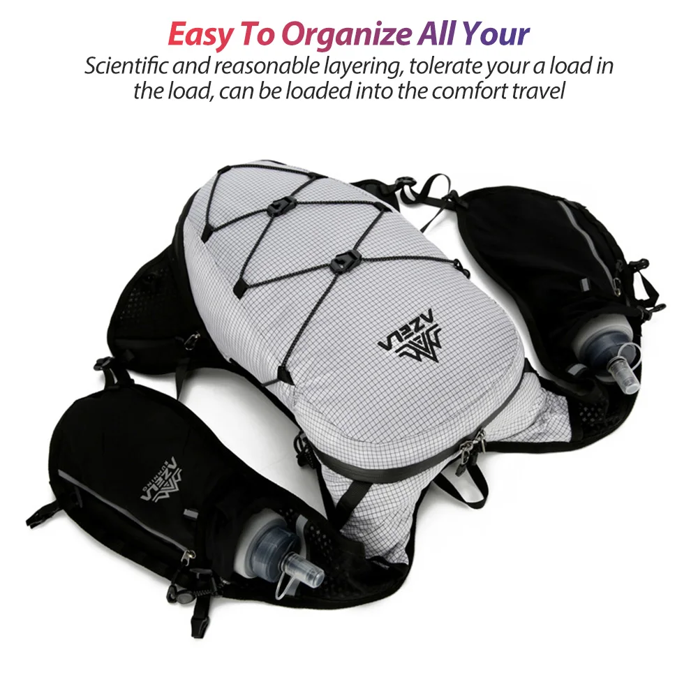 في الهواء الطلق درب الجري على ظهره خفيفة النساء الرجال تشغيل سباق الترطيب سترة ماراثون دراجة حقيبة لماراثون ركوب الدراجات المشي لمسافات طويلة