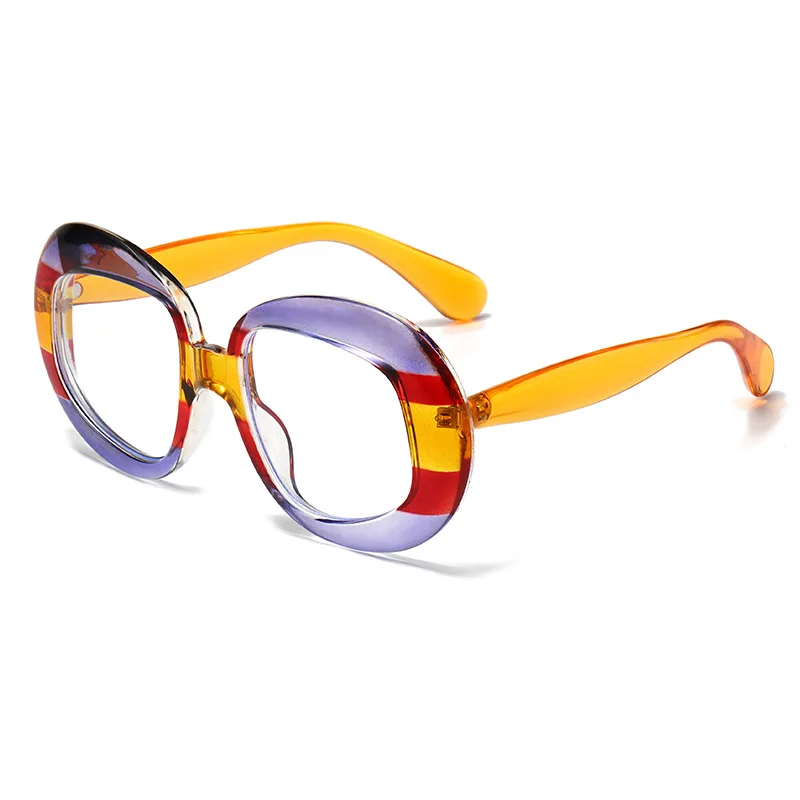 Luxury Brand Round Glasses Women Spectacles Frame High Quality Oversized Red Green Red Fashion Eyeglass Frames Big Frame Unique