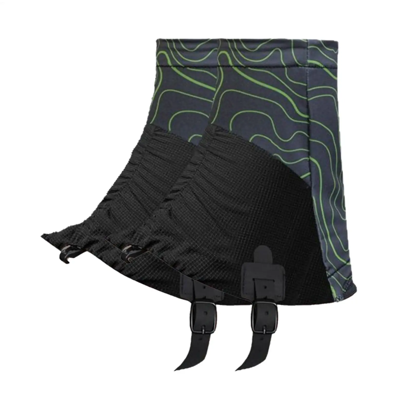 1 Pair Outdoor Trail Gaiters, Breathable Waterproof Leg Gaiters for Hiking, Mountaineering, Desert Running, Hunting, and Fishing