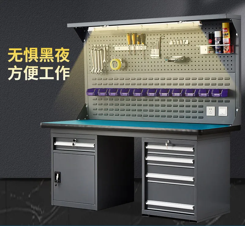 Heavy duty workbench anti-static stainless steel fitter bench workshop console factory mold experimental maintenance inspection