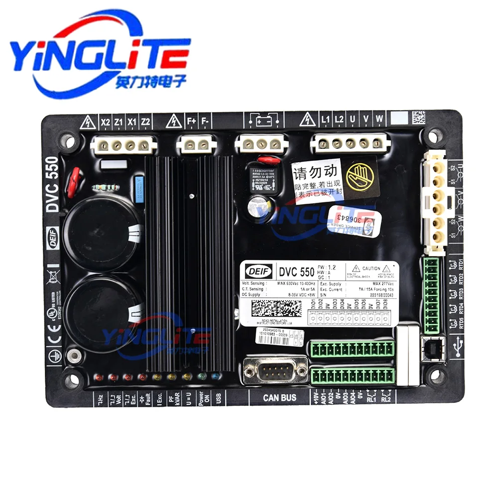 

Original LEROY SOMER DEIF DVC550 genset pressure regulator board AVR voltage regulator for alternator field current control
