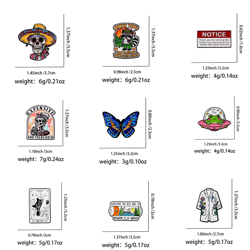 Beautiful Butterfly Frog Brooch Cute Cartoon Badge Decoration Fashion Lapel Pin Accessories Kawaii Jewelry Gift