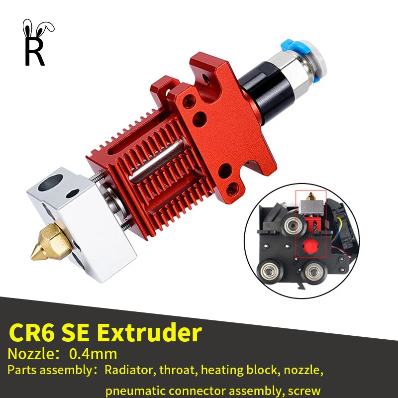 

Экструдер для 3D принтера CR6 SE Hotend, обновленный комплект, цельнометаллическая Экструзионная головка для детской модели, детали экструдера для 3D-принтера CR6