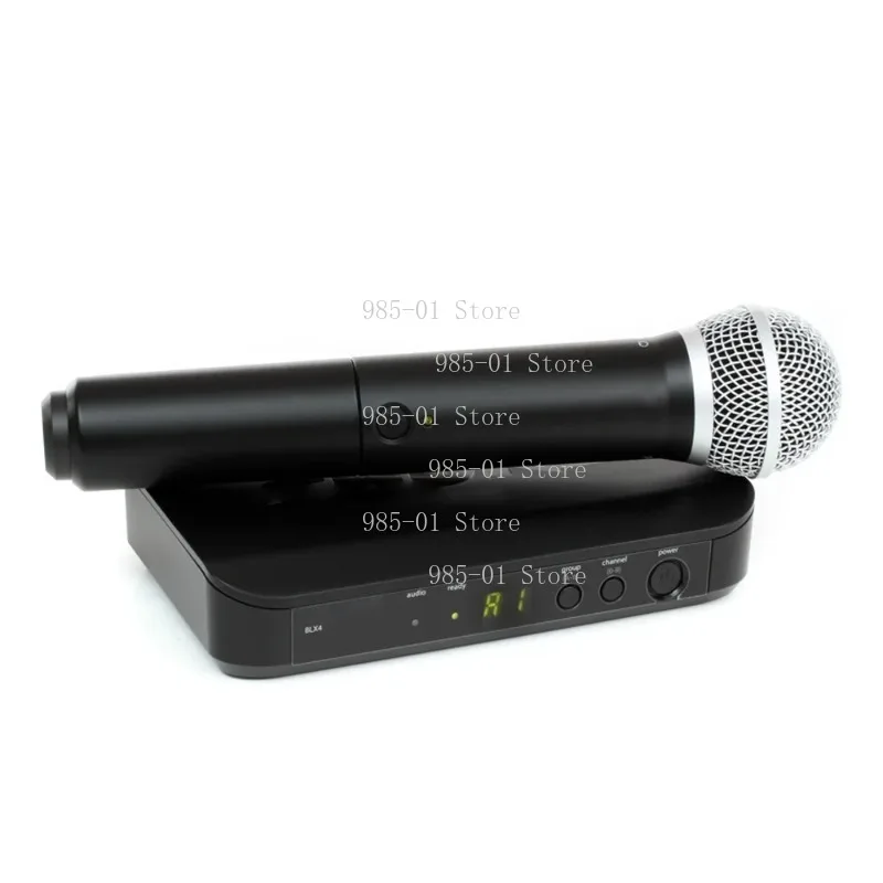 UHF Dual Wireless Microphone Set, BLX4 BLX24 Receiver System, Universal Dynamic Mic for Party Speech Live Show