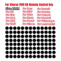 14MM 50 unids/lote para Xhorse VVDI KD llave de coche cristal epoxi logotipo para Opel Fiat SEAT Volkswagen Benz Peugeot Citroen Renault Skoda MG