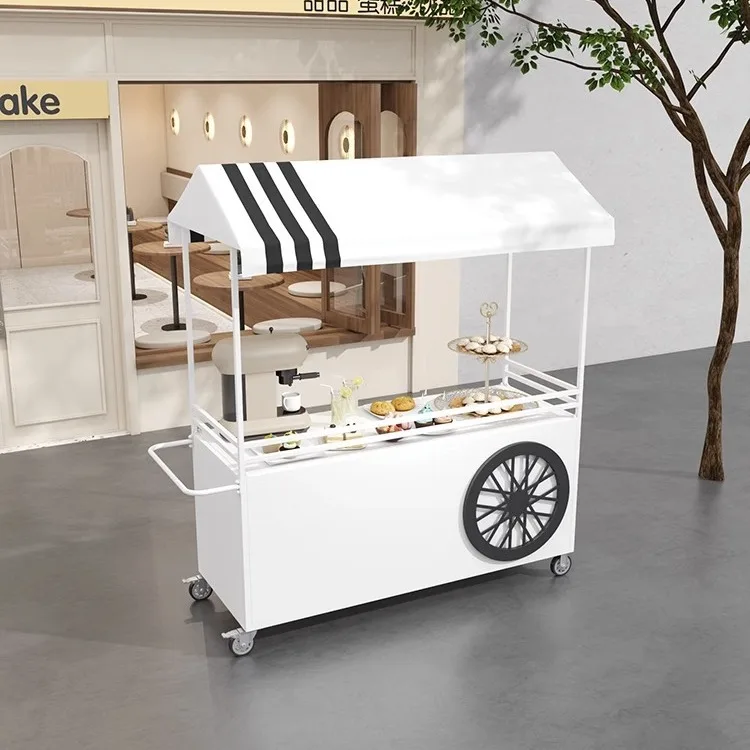 Spring Planting Detachable Mobile Promotion Booth Street Display Platform Cart For Wedding Events Small Mobile Stall Candy Cart