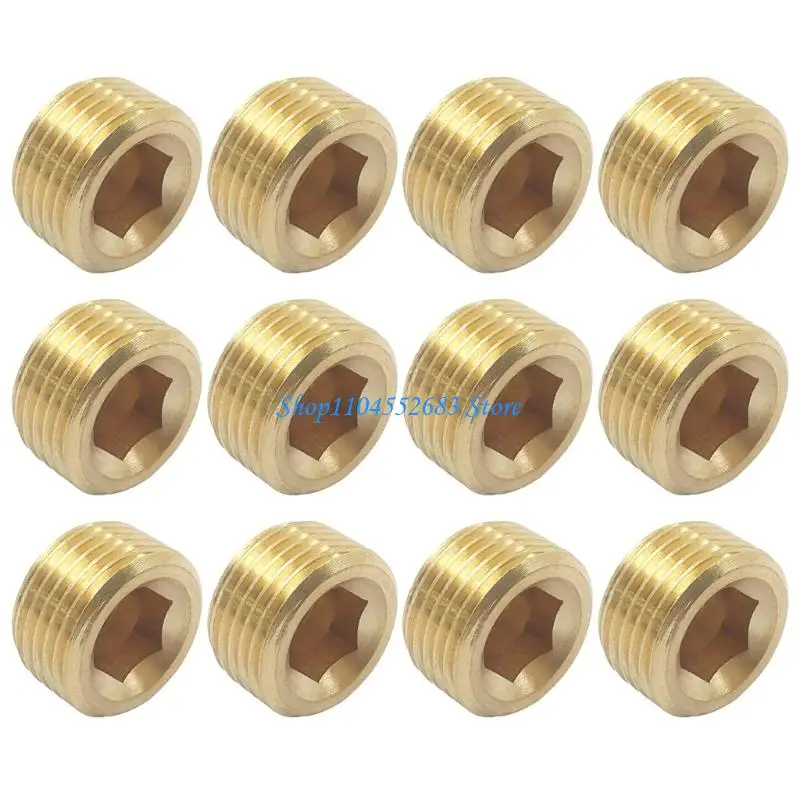

Y6GD 12Pcs 3/8inch Metal Hexagonal Pipe Plug Coupler Adapter Easy to Install
