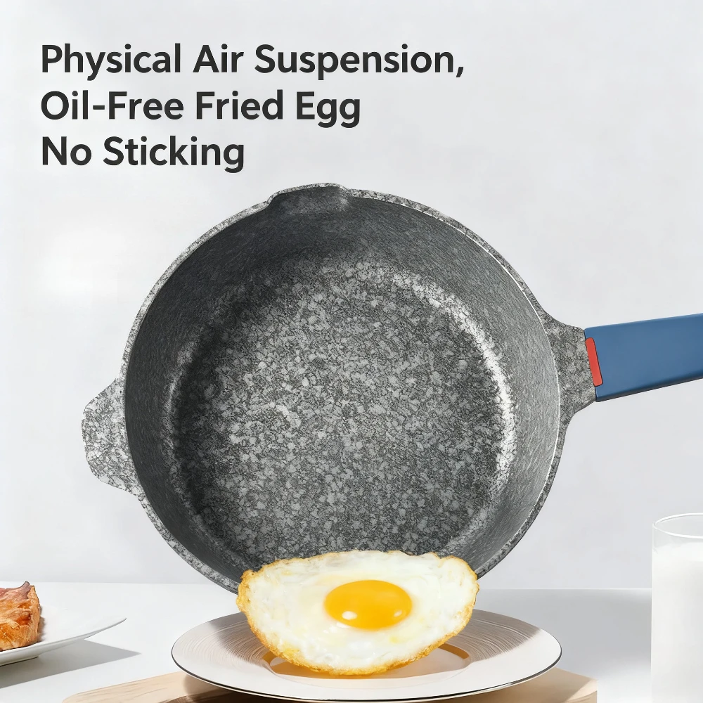 Volcanic Rock Frying Pan Maifan Stone Nonstick Household Kitchen Cooking Pan Egg Frying Pan Induction Cooker Universal Wok