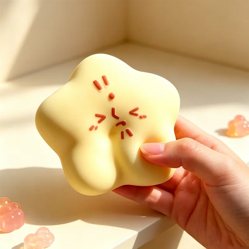 Cute Star Slow Rising Squeeze Toy Milky Scent Soft  Toy Stress Relief Desktop Decor Gift Kids Adults Daily Leisure Use