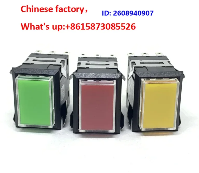 1pcs  MA3L-M MA3L-M1341G M1341R Y PW rectangular illuminated button switch reset