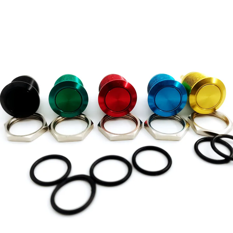 12mm Color Oxidation Metal Push Button Switch Flat/High Head Waterproof Self-reset/Momentary Normal Open Pin Terminal 1PCS