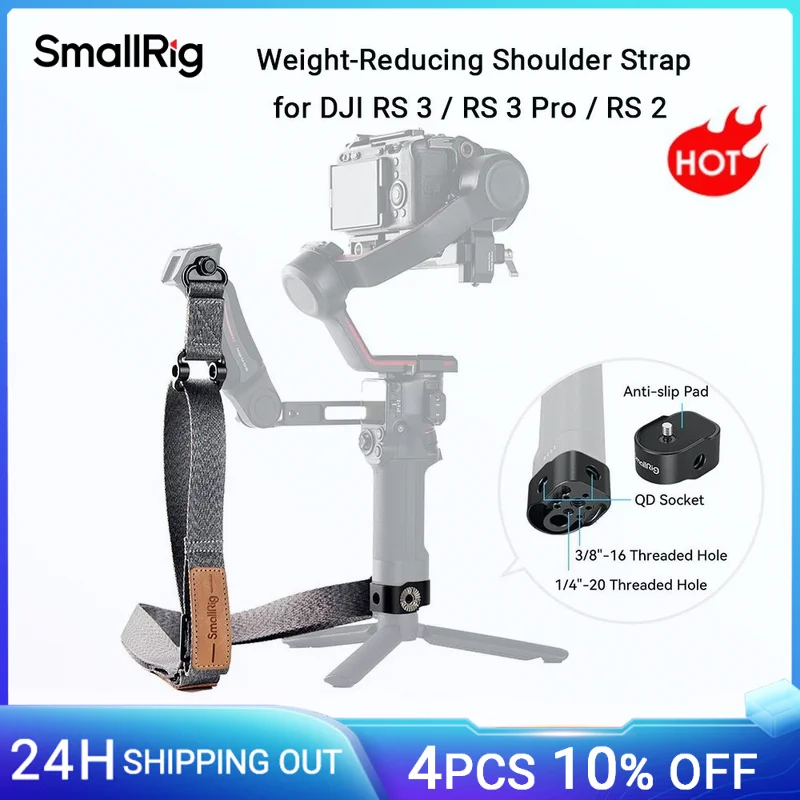 

SmallRig RS3 RS2 Weight-Reducing Shoulder Strap Compatible wIth Sling Handle for DJI Gimbal Belt for DJI RS4/RS3 Pro/RS4Pro 4118