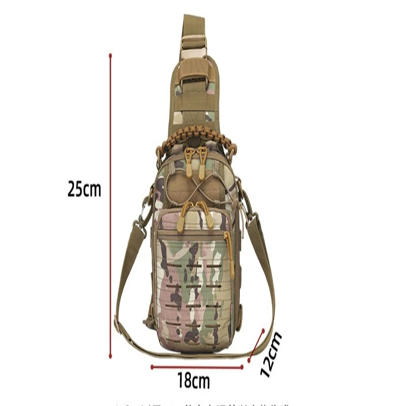 One Shoulder Oblique Span Outdoor Portable Cycling Bag Camouflage Field Sports Hanging Bag Laser Breast Bag