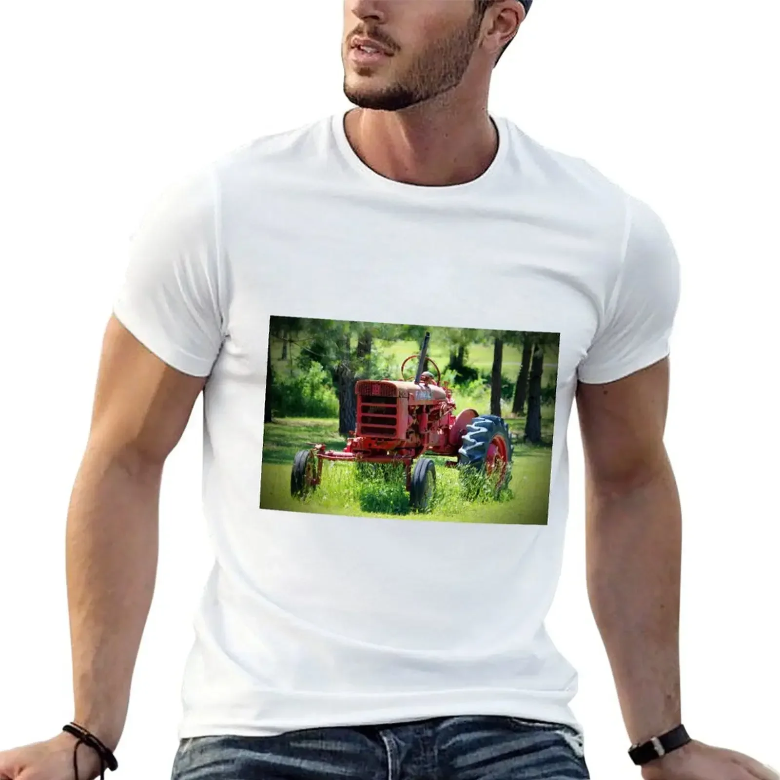 McCormick Farmall Tractor camiseta camisetas camiseta gráfica ropa estética Camiseta de algodón hombres